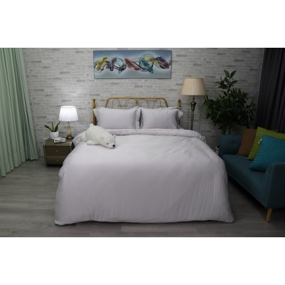 Bộ Chăn Ga Gối Tencel 60s Vân Ghi A NM