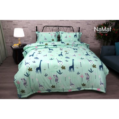 Bộ Chăn Ga Gối TencelP Hươu Và Ngựa Vằn