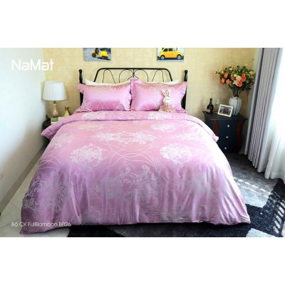 Bộ Chăn Ga Gối Fullbamboo Hồng mã BB26