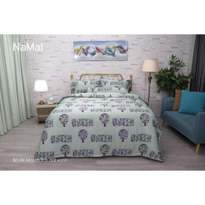 Bộ Chăn Ga Gối Modal Trái Đất Xanh