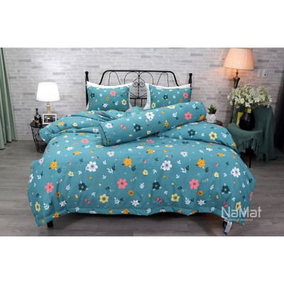 Bộ Chăn Ga Gối 4SS Miss Xanh