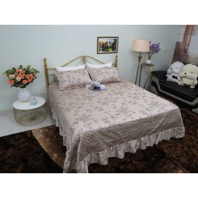 Bộ Chăn Ga Gối Fullbamboo Ghi mã BB2008