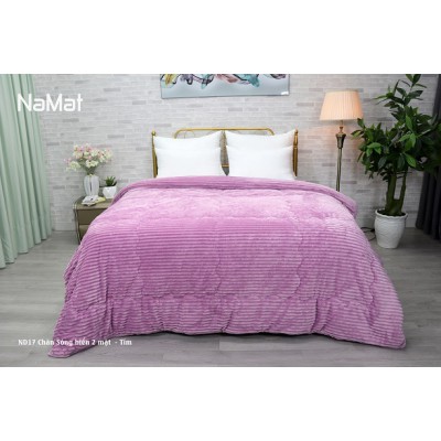 ND17 Chăn Sóng Biển 2 Mặt Tím