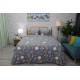 Bộ Chăn Ga Gối 4SS Hoa Baby Xanh Ghi
