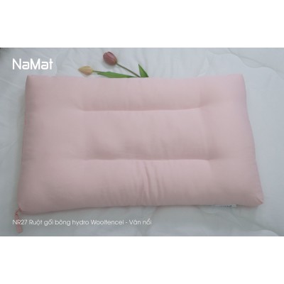 NR27 Ruột gối Wooltencel - Vân nổi Trắng Hồng