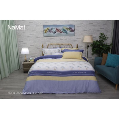 Bộ Chăn Ga Gối TencelModal Dừa biển