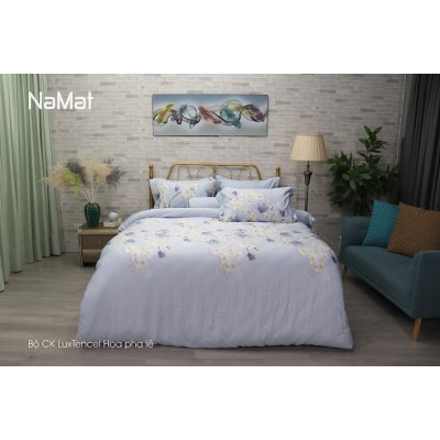 Bộ Chăn Ga Gối LuxTencel Hoa pha lê new