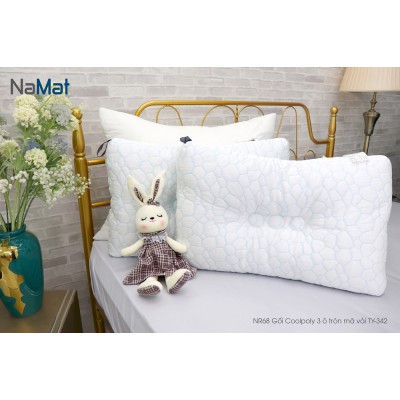 NR68 Gối Coolpoly 3 ô tròn mã vải TY-342