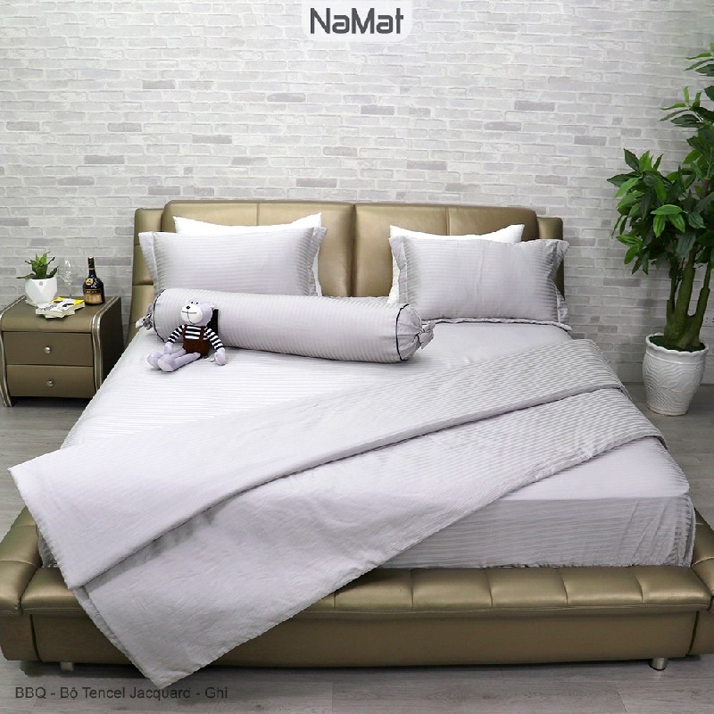 Tencel Jacquard - Chăn Chần 4 Mùa Đa Năng có khóa dồn ruột bông - BBQ