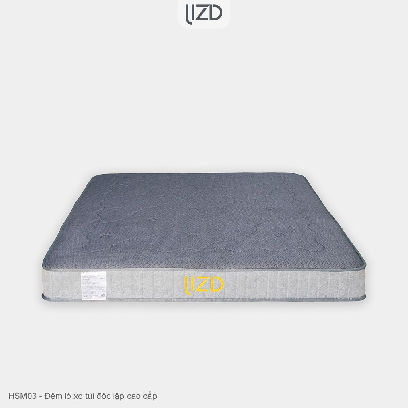 Đệm lò xo túi độc lập cao cấp, 10 lớp, bông tổng hợp - HSM03
