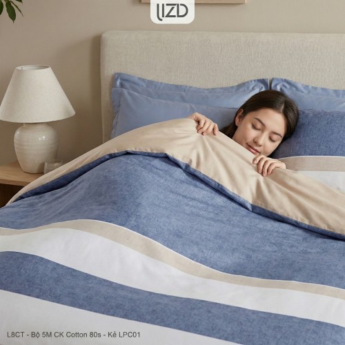Cotton 80s - Bộ Chăn Ga Gối 5 Món Đặc Biệt Đa Năng (4 mùa) - L8CT