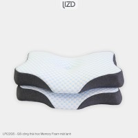 Gối công thái học mát lạnh, memory foam cao cấp, đỡ và chống đau cổ vai gáy, chống ngáy - LPI22QS