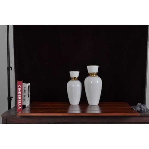 Lọ Hoa Trắng Vàng Bộ 2 Chiếc VH10