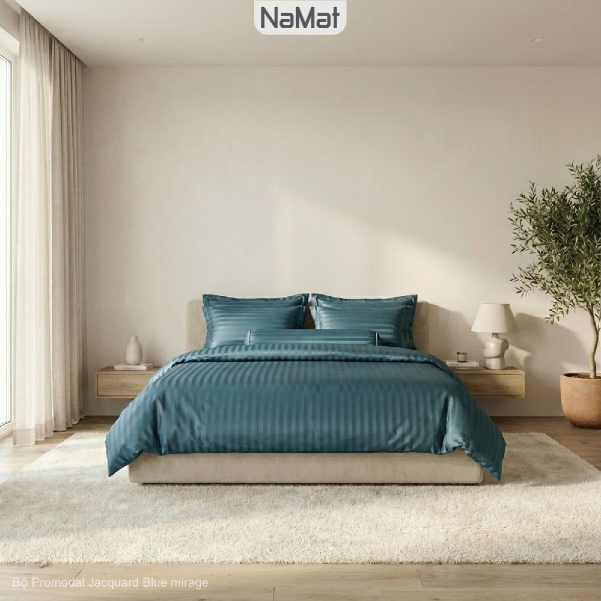 Modal Jacquard - Combo Ga + Vỏ Gối 3 Món - RMJ