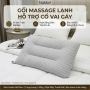 Gối massage lạnh, hỗ trợ đau vai cổ gáy, bông lông vũ - NAP02