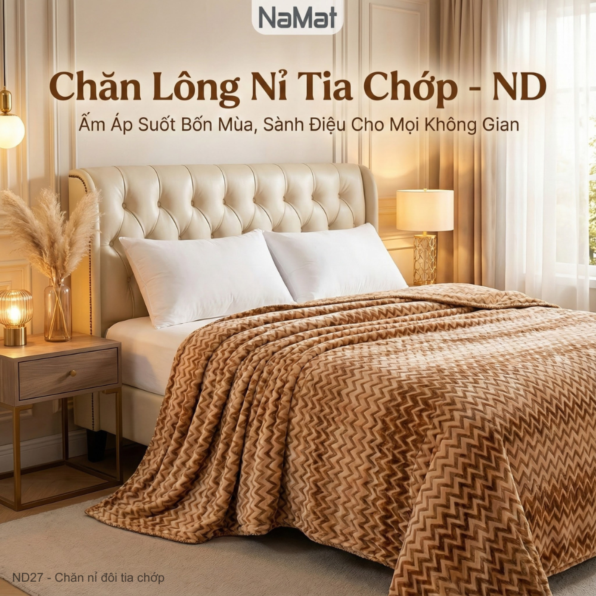 Chăn lông, nỉ len đôi tia chớp - ND27