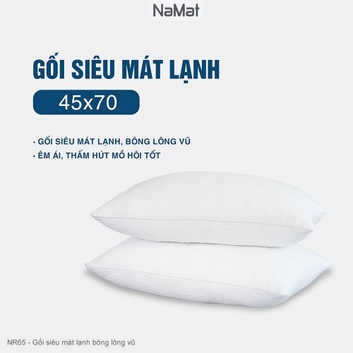 Gối siêu mát lạnh, bông lông vũ, chuẩn khách sạn đặc biệt - NR65