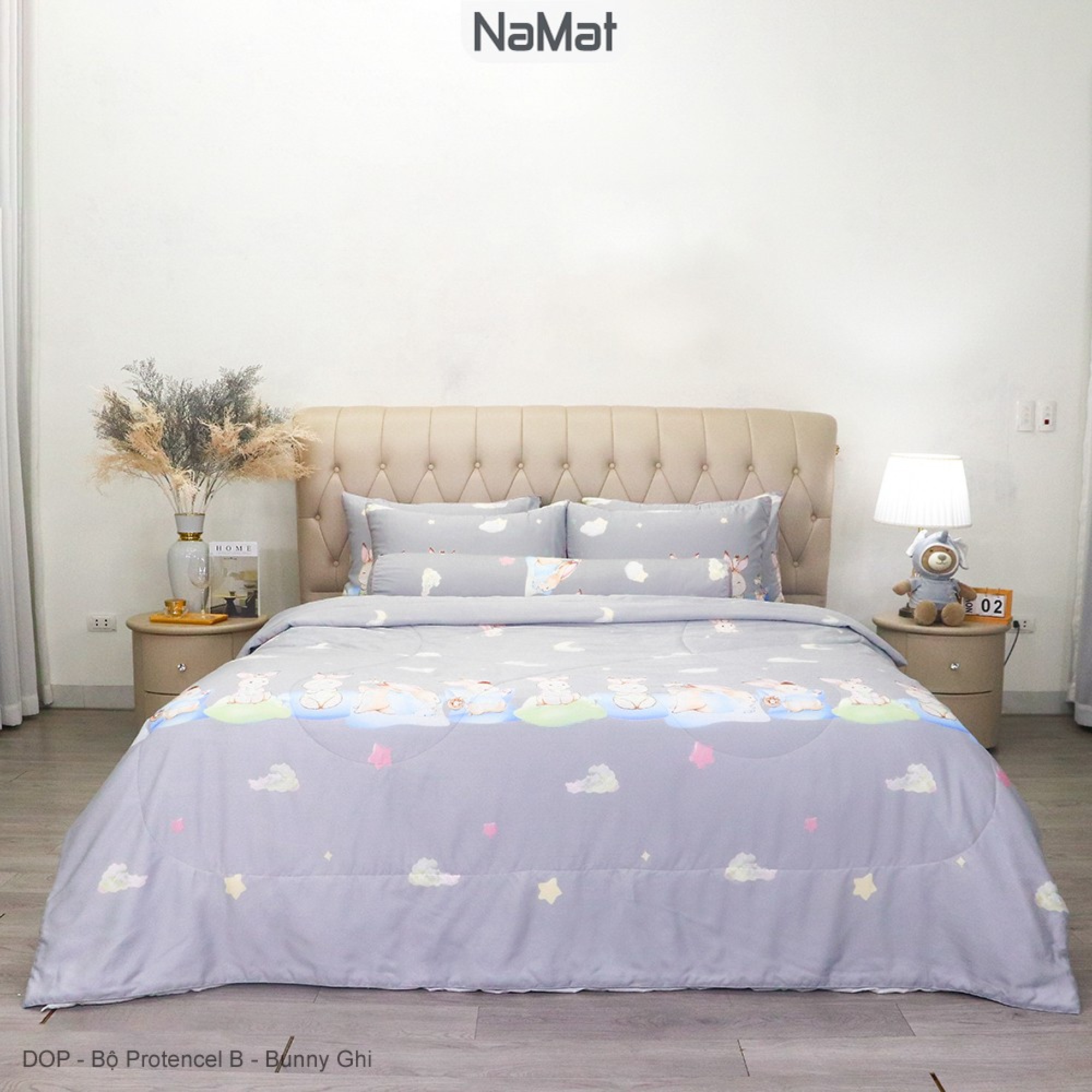 Protencel B - Bộ Chăn Ga Gối 4 Món Đa Năng (4 mùa) - DOP