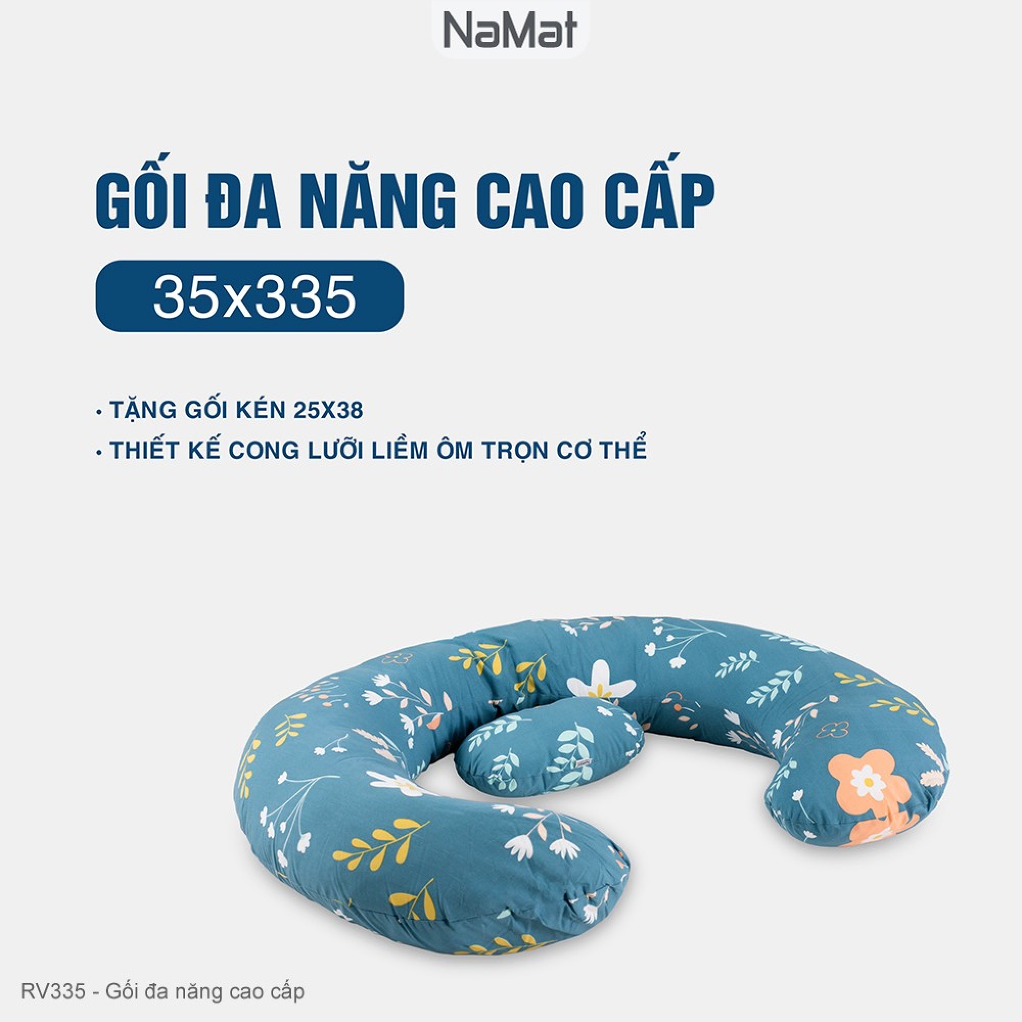 Gối đa năng cao cấp, gối bà bầu, gối giảm đau mỏi - RV335