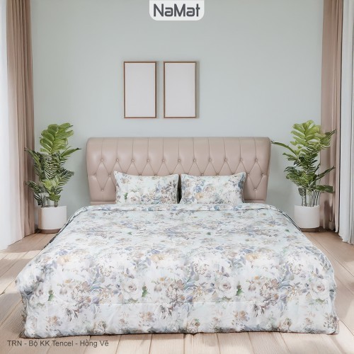 Tencel - Bộ Chăn Ga Gối 4 Món Hè Thu - TRN