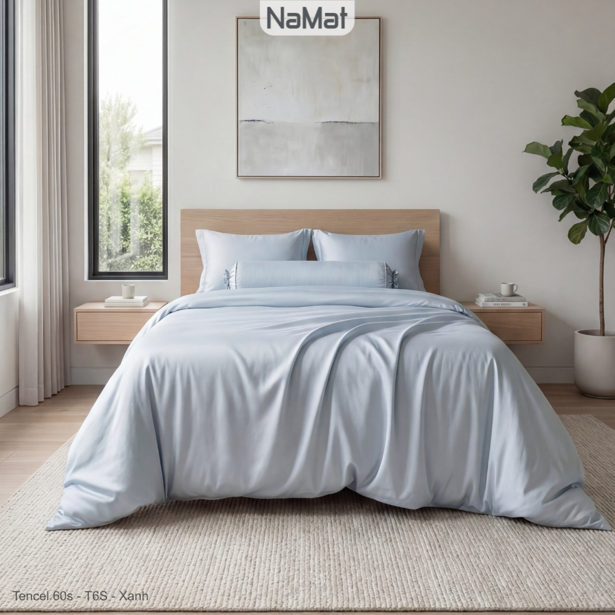 Tencel 60S - Bộ Chăn Ga Gối 4 Món Đa Năng (4 mùa) - T6S