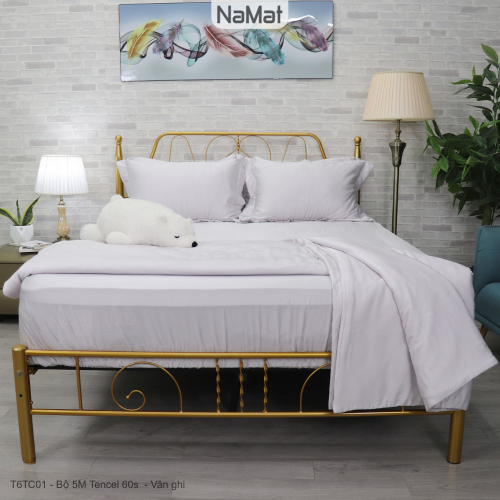 Tencel 60s - Bộ Chăn Ga Gối 5 Món Đa Năng (4 mùa) - T6TC