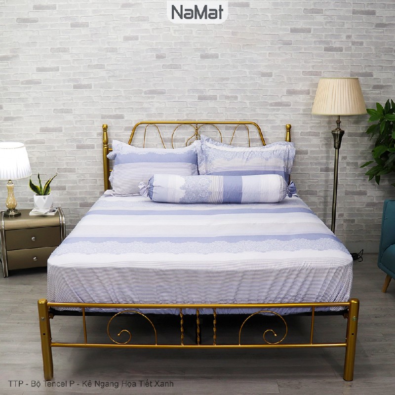 Tencel P- Bộ Chăn Ga Bọc Chần Hè Thu 4 Món - TTP