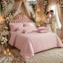 New Tencel - Bộ Chăn Ga Gối Cưới 8 Món Bọc Chần Cao Cấp - WLS