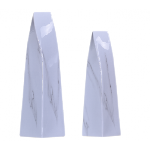 Lọ Hoa Trắng Ghi Bộ 2 Chiếc VH19